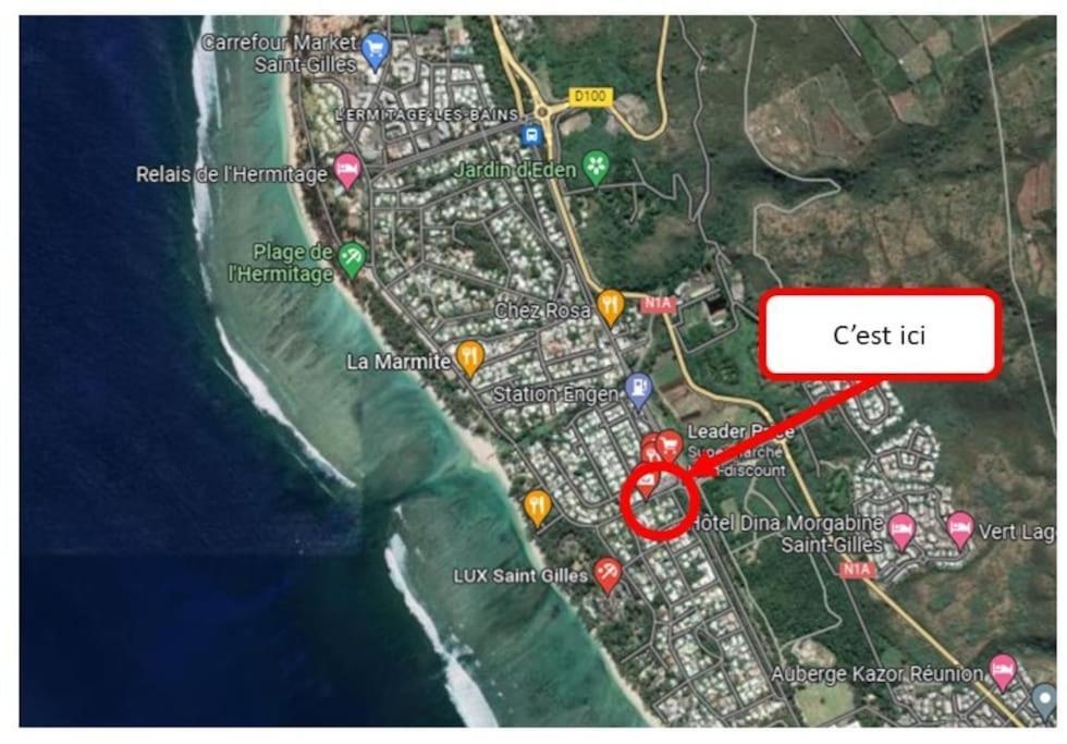 Kazacoco Bungalow A 5 Min A Pieds Du Lagon La Saline Les Bains Exterior foto
